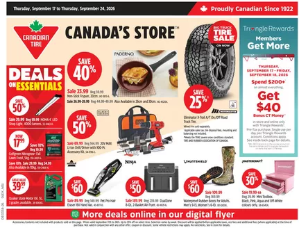 Canadian Tire catalogue | Attractive special offers for everyone | 2026-09-17T00:00:00.000Z - 2026-09-24T00:00:00.000Z
