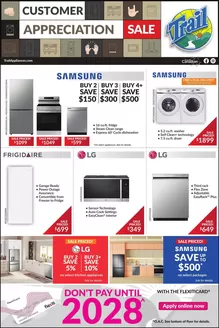 Trail Appliances catalogue | Customer Appreciation Sale | 2026-09-16T00:00:00.000Z - 2026-09-16T00:00:00.000Z