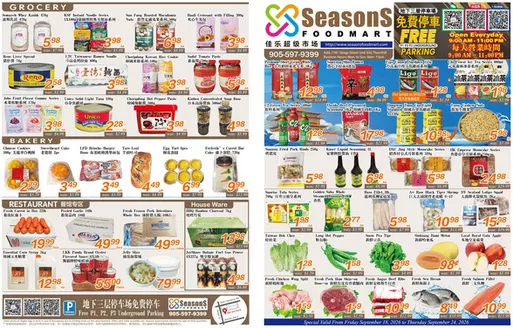 Seasons foodmart catalogue | Seasons foodmart flyer | 2026-09-18T00:00:00.000Z - 2026-09-24T00:00:00.000Z