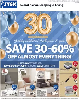 JYSK catalogue in Walnut Grove | Save 30-60% off almost everything! | 2026-09-24T00:00:00.000Z - 2026-10-07T00:00:00.000Z