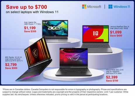 Canada Computers catalogue | Promotion flyer | 2026-09-25T00:00:00.000Z - 2026-09-28T00:00:00.000Z
