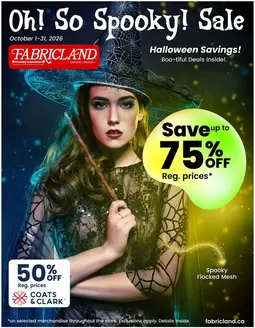 Fabricland catalogue | Halloween Savings! | 2026-10-01T00:00:00.000Z - 2026-10-31T00:00:00.000Z