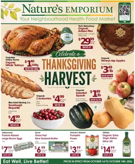 Nature's Emporium catalogue in Englehart | Weekly flyer | 2026-10-01T00:00:00.000Z - 2026-10-14T00:00:00.000Z