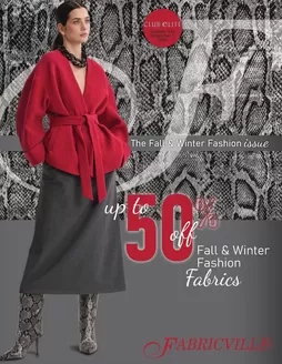 Fabricville catalogue | Up to 50% off Fall & Winter Fashion Fabrics | 2026-10-02T00:00:00.000Z - 2026-10-31T00:00:00.000Z