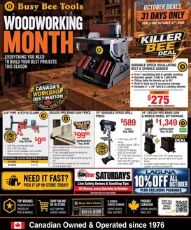 Busy Bee Tools catalogue | Woodworking month | 2026-10-05T00:00:00.000Z - 2026-10-31T00:00:00.000Z