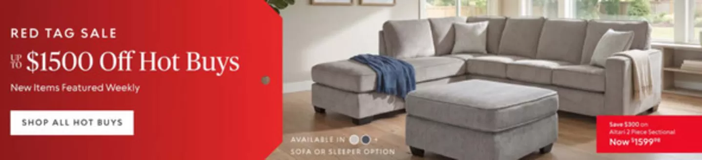 Ashley Furniture catalogue | Red tag sale | 2026-10-19T00:00:00.000Z - 2026-11-02T00:00:00.000Z