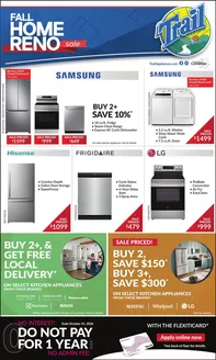 Trail Appliances catalogue | Fall home reno sale | 2026-10-19T00:00:00.000Z - 2026-10-21T00:00:00.000Z
