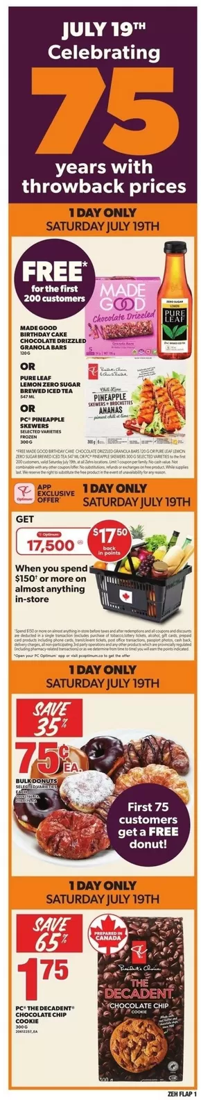 Zehrs Markets catalogue in Saint-Jean-sur-Richelieu | Zehrs Markets weeky flyer | 2025-07-17T00:00:00.000Z - 2025-07-23T00:00:00.000Z