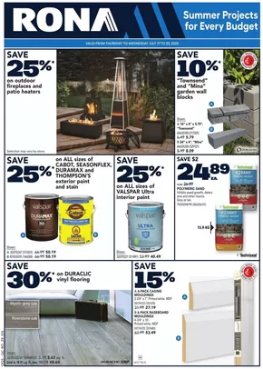 RONA catalogue in Gatineau | Exclusive bargains | 2025-07-17T00:00:00.000Z - 2025-07-23T00:00:00.000Z