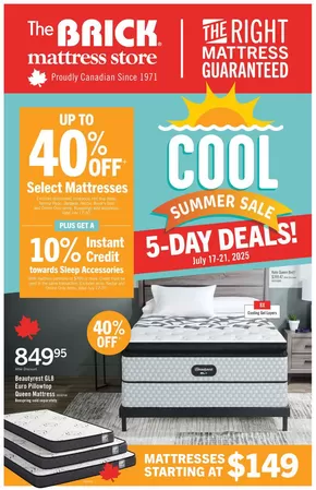 The Brick catalogue | Brick Mattress Store | 2025-07-17T00:00:00.000Z - 2025-07-30T00:00:00.000Z