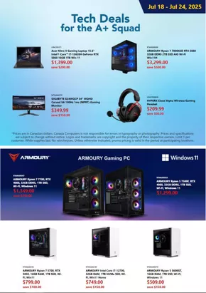 Canada Computers catalogue in Brandon | Tech Deals for the A+ Squad | 2025-07-22T00:00:00.000Z - 2025-07-24T00:00:00.000Z