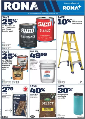 RONA catalogue in Gaspé | Great offer for bargain hunters | 2025-07-24T00:00:00.000Z - 2025-07-30T00:00:00.000Z