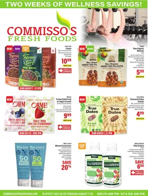 Commisso's Fresh Foods catalogue in Niagara Falls | Commisso's Fresh Foods weeky flyer | 2025-07-25T00:00:00.000Z - 2025-08-07T00:00:00.000Z