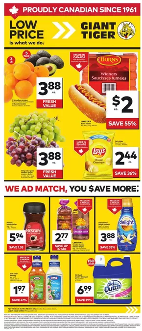 Giant Tiger catalogue in Brantford | Weekly Flyer | 2025-07-30T00:00:00.000Z - 2025-08-05T00:00:00.000Z