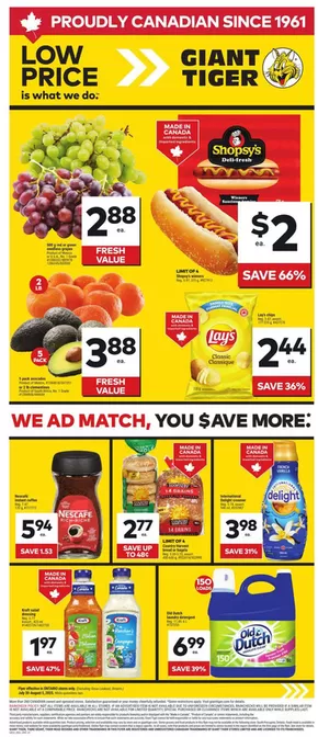 Giant Tiger catalogue in Salaberry-de-Valleyfield | Current deals and offers | 2025-07-30T00:00:00.000Z - 2025-08-05T00:00:00.000Z