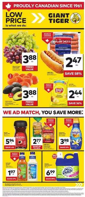 Giant Tiger catalogue in Owen Sound | Current deals and offers | 2025-07-30T00:00:00.000Z - 2025-08-05T00:00:00.000Z