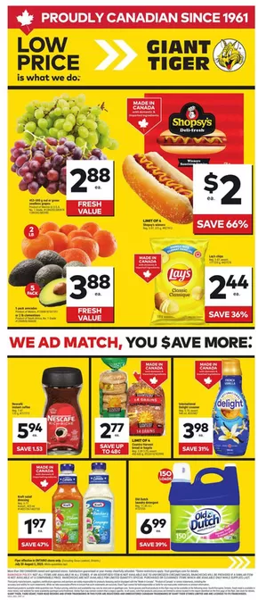 Giant Tiger catalogue in Stouffville | Current deals and offers | 2025-07-30T00:00:00.000Z - 2025-08-05T00:00:00.000Z