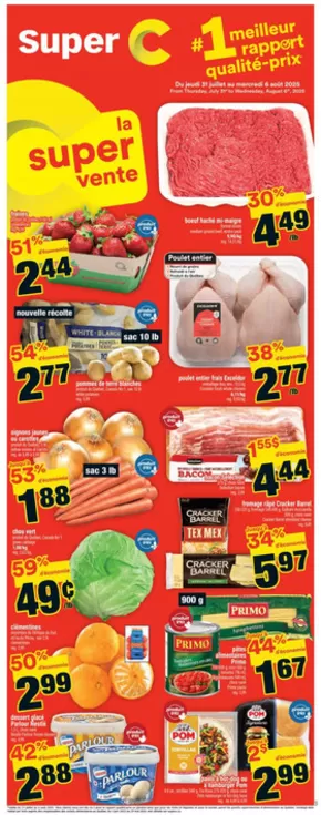 Super C catalogue in Salaberry-de-Valleyfield | Offers for bargain hunters | 2025-07-31T00:00:00.000Z - 2025-08-06T00:00:00.000Z