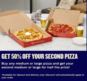 Boston Pizza catalogue in Saskatoon | Get 50% off  | 2025-07-29T00:00:00.000Z - 2025-08-11T00:00:00.000Z