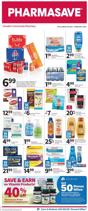 Pharmasave catalogue in Victoriaville | Pharmasave weekly flyer | 2025-08-01T00:00:00.000Z - 2025-08-07T00:00:00.000Z