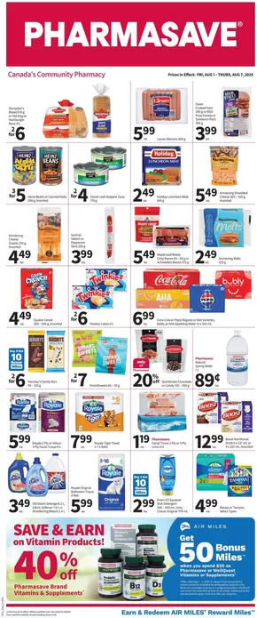 Pharmasave catalogue in Montreal West | Exclusive deals for our customers | 2025-08-01T00:00:00.000Z - 2025-08-07T00:00:00.000Z