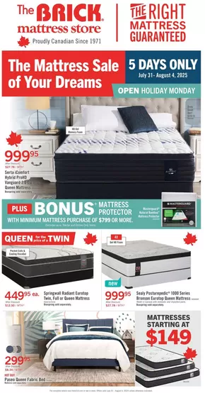 The Brick catalogue in Scarborough | Brick Mattress Store | 2025-07-31T00:00:00.000Z - 2025-08-14T00:00:00.000Z
