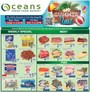 Oceans Fresh Food Market catalogue in Mississauga | Enjoy Special deals everyday | 2025-08-01T00:00:00.000Z - 2025-08-07T00:00:00.000Z
