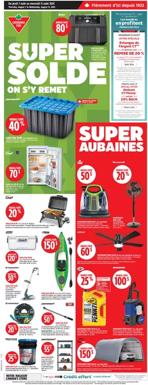 Canadian Tire catalogue in Baie-Comeau | New offers to discover | 2025-08-07T00:00:00.000Z - 2025-08-13T00:00:00.000Z