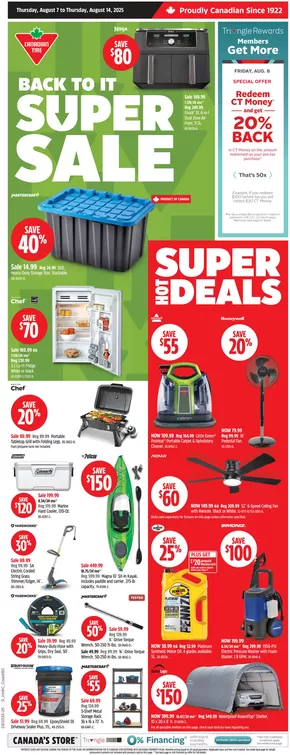 Canadian Tire catalogue in Hubbards | Exclusive deals for our customers | 2025-08-07T00:00:00.000Z - 2025-08-14T00:00:00.000Z