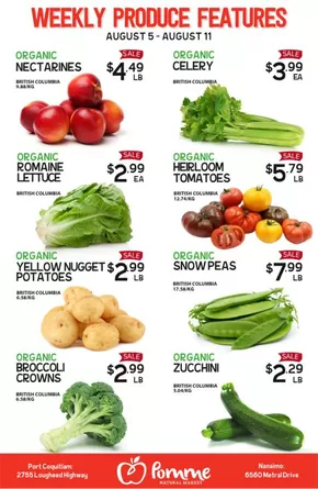 Pomme Natural Market catalogue in Coquitlam | Weekly produce flyer | 2025-08-05T00:00:00.000Z - 2025-08-11T00:00:00.000Z