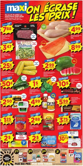 Maxi catalogue in Deseronto | Maxi on écrase les prix! | 2025-08-06T00:00:00.000Z - 2025-08-06T00:00:00.000Z
