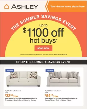 Ashley Furniture catalogue in Gretna | Weekly flyer  | 2025-08-06T00:00:00.000Z - 2025-08-12T00:00:00.000Z