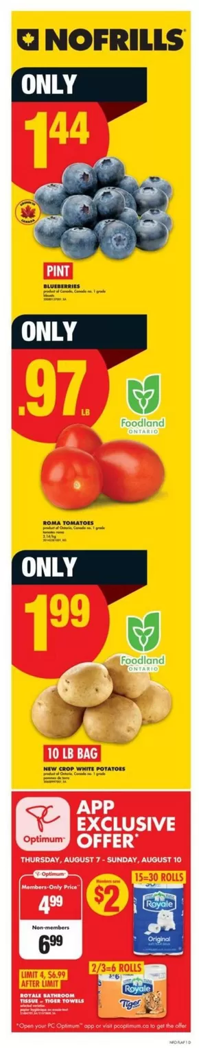 No Frills catalogue in Port au Choix | No Frills Weekly ad | 2025-08-07T00:00:00.000Z - 2025-08-13T00:00:00.000Z