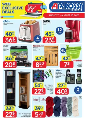 Rossy catalogue in Saint John | Great discounts on selected products | 2025-08-07T00:00:00.000Z - 2025-08-13T00:00:00.000Z