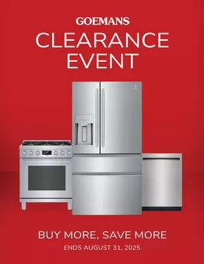 Goemans Appliances catalogue in Toronto | Buy more get more  | 2025-08-11T00:00:00.000Z - 2025-08-31T00:00:00.000Z