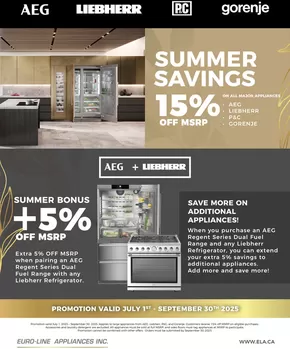 Goemans Appliances catalogue in Toronto | Summer savings  | 2025-08-11T00:00:00.000Z - 2025-09-30T00:00:00.000Z