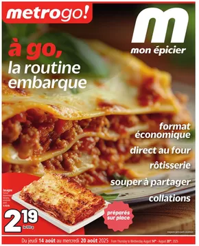 Metro catalogue in Danville | Metro weekly flyer Quebec | 2025-08-14T00:00:00.000Z - 2025-08-20T00:00:00.000Z