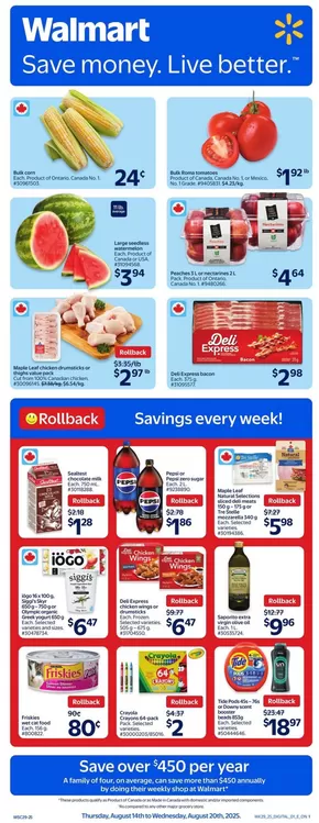 Walmart catalogue in Bolton | Walmart flyer | 2025-08-14T00:00:00.000Z - 2025-08-20T00:00:00.000Z