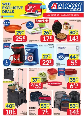Rossy catalogue in Oakville | Discover attractive offers | 2025-08-14T00:00:00.000Z - 2025-08-20T00:00:00.000Z