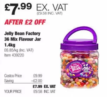 Jelly Bean Factory 36 Mix Flavour Jar