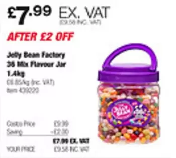 Jelly Bean Factory 36 Mix Flavour Jar