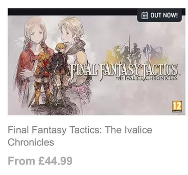 Final Fantasy Tactics: The Ivalice Chronicles
