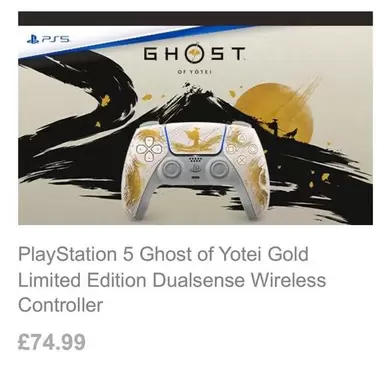 Ghost -  of Yotei Gold Limited Edition Dualsense Wireless Controller