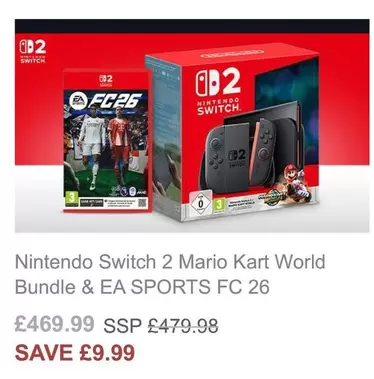 Nintendo - Switch 2 Mario Kart World Bundle & EA SPORTS FC 26