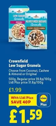 Crownfield - Low Sugar Granola