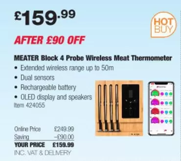 Dual - Block 4 Probe Wireless Meat Thermometer
