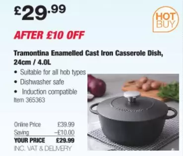 Enamelled Cast Iron Casserole Dish
