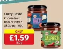 Curry Paste Balti or Jalfrezi