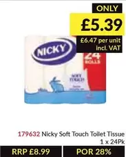 Nicky - Soft Touch Toilet Tissue