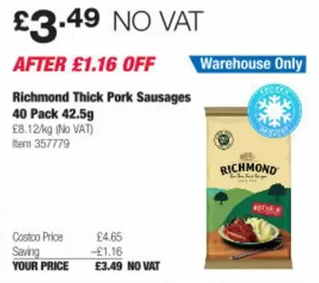 Richmond - Thick Pork Sausages